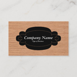 Decorative Panel 01 - Black - Wood 06 Business Card