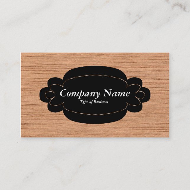 Decorative Panel 01 - Black - Wood 06 Business Card (Front)