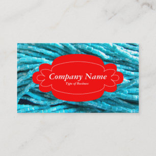 Decorative Panel 01 - Red - Bead Rope 02 Business Card