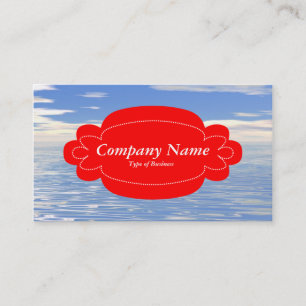 Decorative Panel 01 - Red - Calm Sea Business Card
