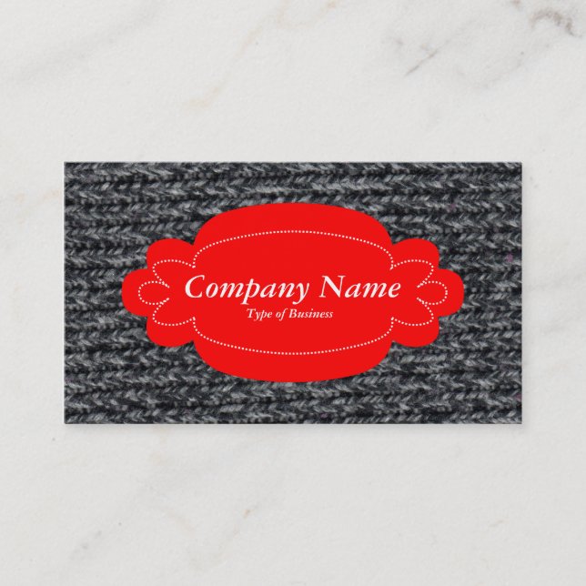 Decorative Panel 01 - Red - Woolly Jumper 03 Business Card (Front)