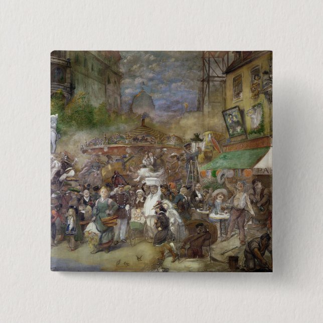 Decorative panel depicting Paris 15 Cm Square Badge (Front)