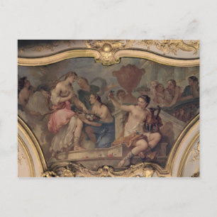 Decorative panel from the Oval Salon Postcard