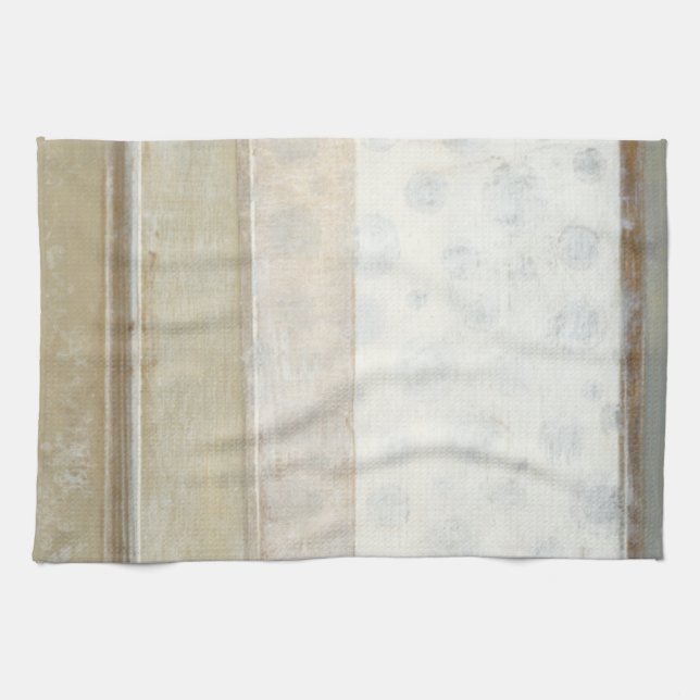 Decorative Panel Painting in Neutral Colours Tea Towel (Horizontal)