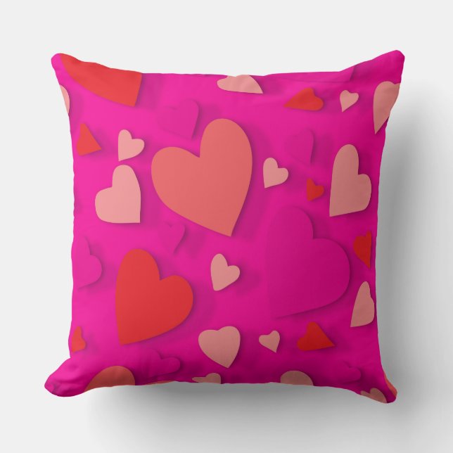 Decorative paper heart 2 cushion (Front)