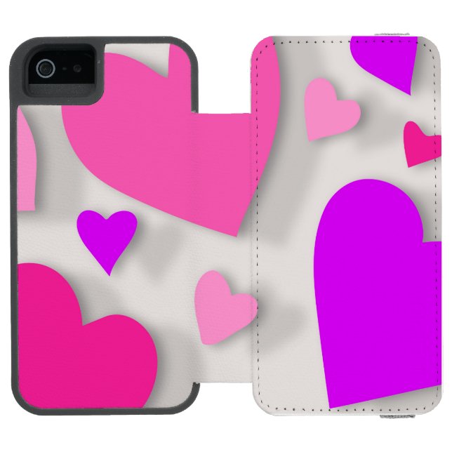Decorative paper heart 3 incipio iPhone wallet case (Folio Open)