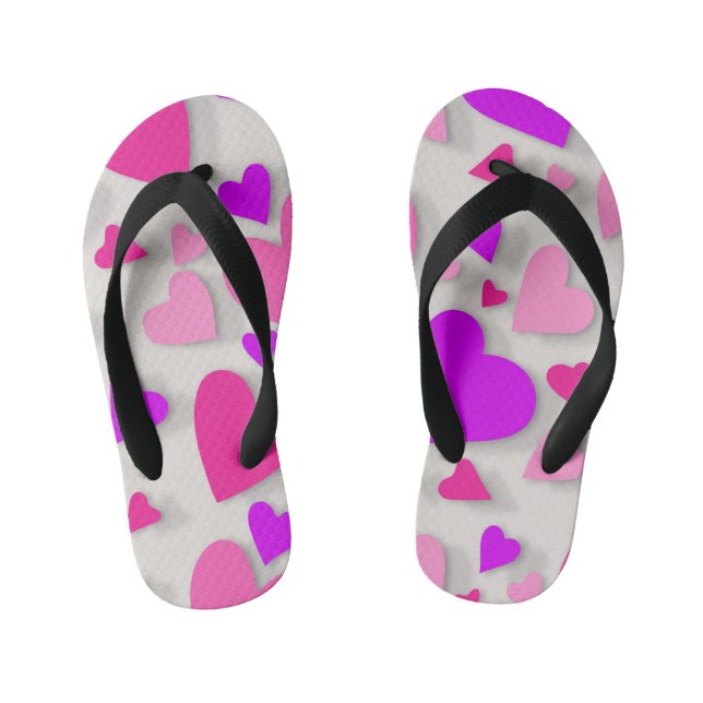 Decorative paper heart 3 kid's jandals (Footbed)