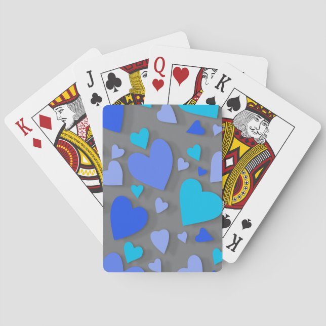 Decorative paper heart 4 playing cards (Back)