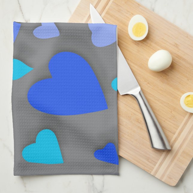 Decorative paper heart 4 tea towel (Quarter Fold)