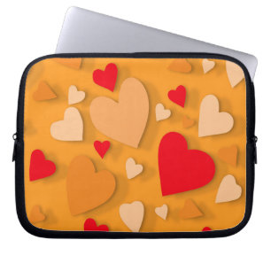 Decorative paper heart 7 laptop sleeve