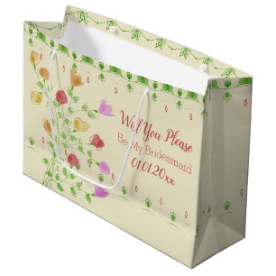 Decorative Pastel Floral Designer  Large Gift Bag