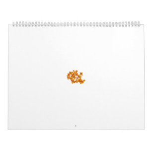 Decorative pattern of orange and white stylised fl calendar