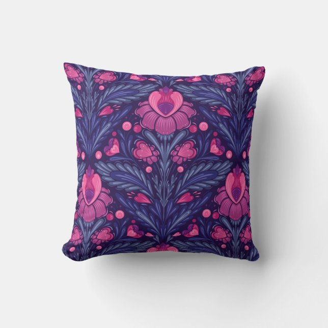 Decorative pattern with hearts cushion (Front)