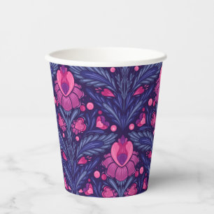 Decorative pattern with hearts paper cups