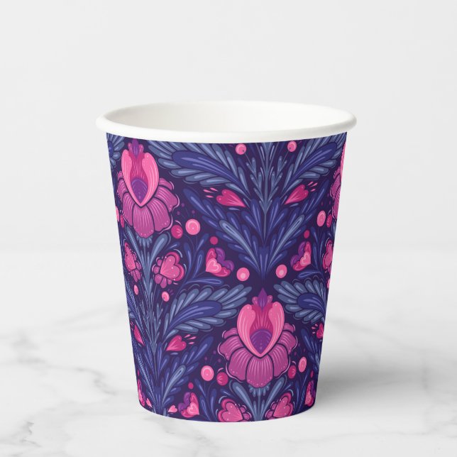 Decorative pattern with hearts paper cups (Front)
