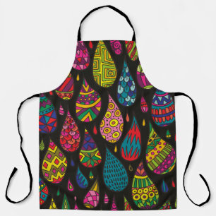 Decorative patterned drops seamless background. Br Apron
