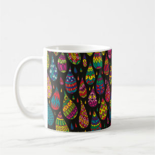 Decorative patterned drops seamless background. Br Coffee Mug