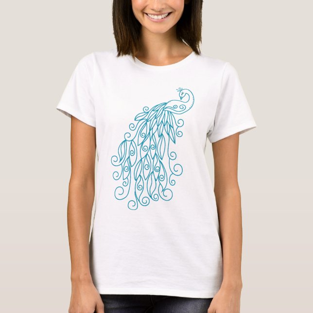 Decorative Peacock Design Women's T-Shirt  (Front)
