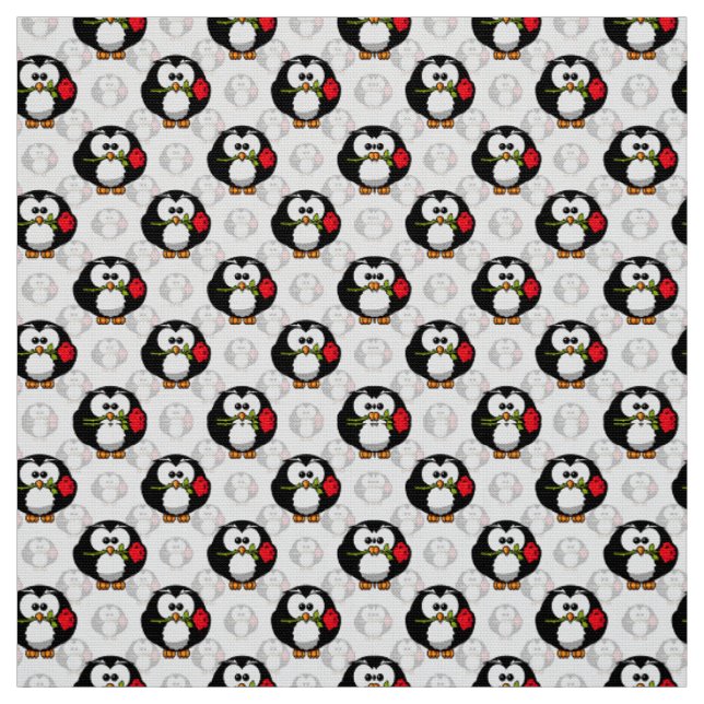 Decorative Penguin Pattern Design Fabric (Swatch)