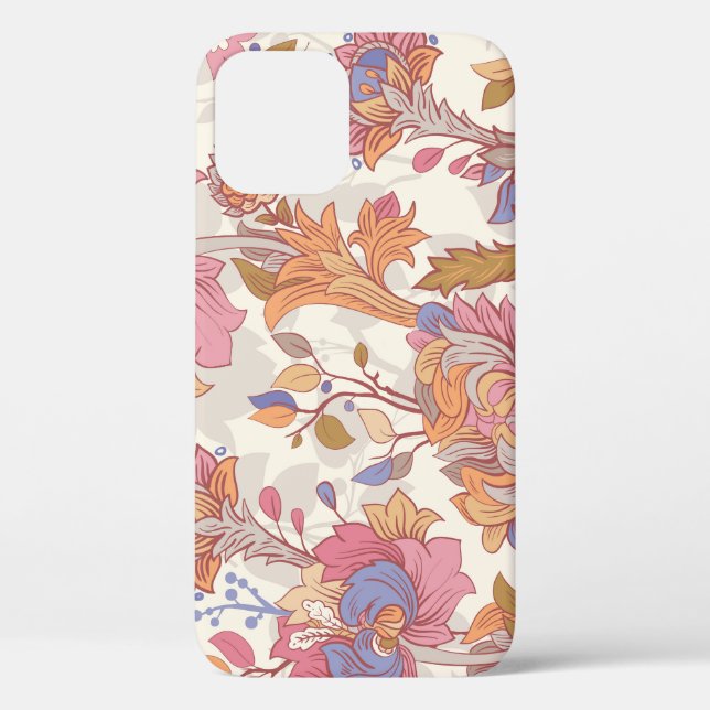 Decorative peonies: colourful floral pattern. Case-Mate iPhone case (Back)