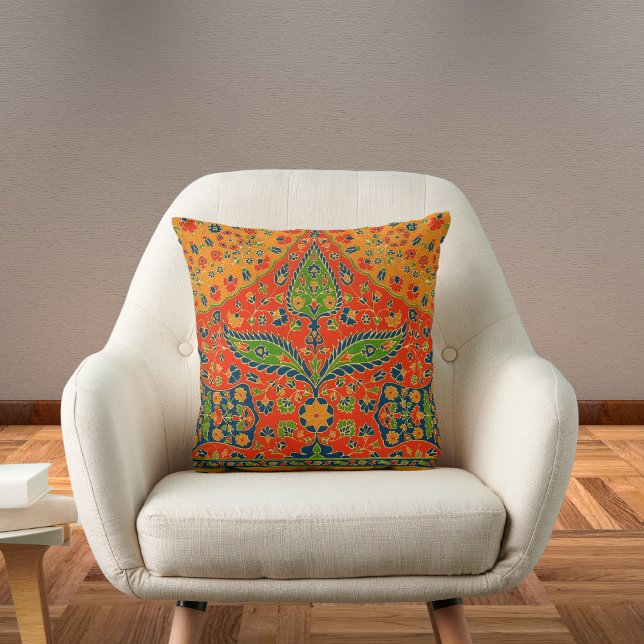 Decorative Persian Floral Print Cushion (Creator Uploaded)
