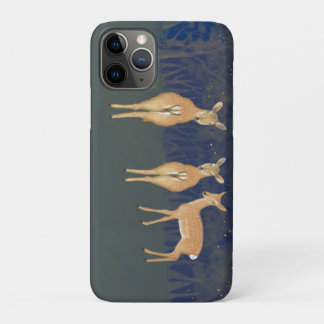 Decorative phone case showing deer