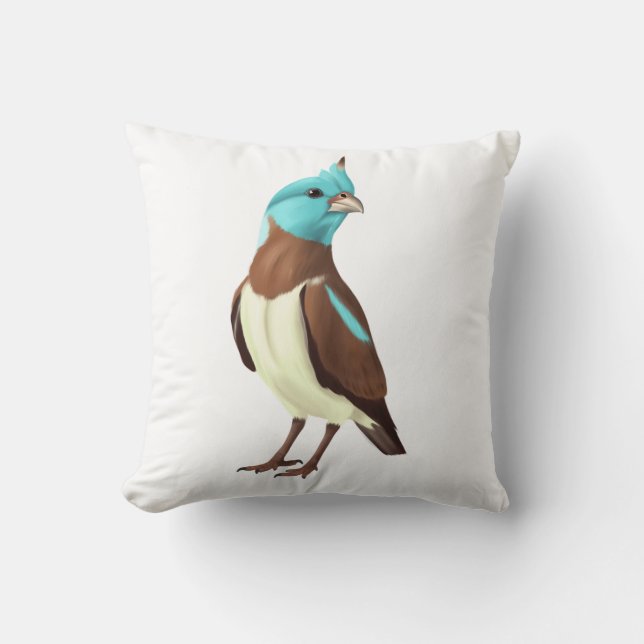 decorative pillow «blue bird of dreams» (Front)