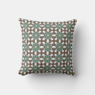 decorative pillow featuring a geometric pattern 