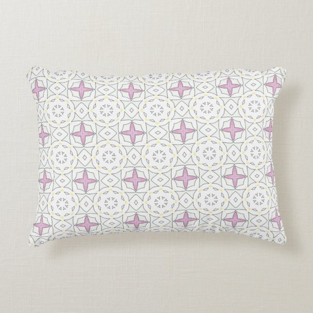 decorative pillow featuring a geometric pattern (Front)