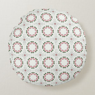 decorative pillow featuring a geometric pattern