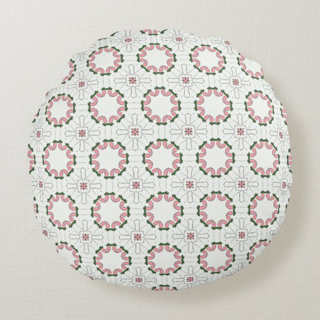 decorative pillow featuring a geometric pattern (Front)