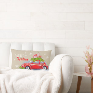 Decorative pillow with a modern minimalist design.