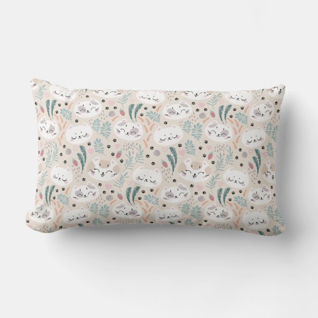 Decorative pillow with a modern minimalist design. (Front)