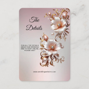Decorative Pink Floral Detail Enclosure Ca Card