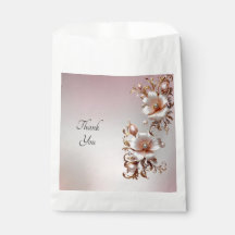 Decorative Pink Floral Favour Bag