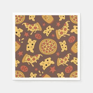 Decorative Pizza Pattern Paper Napkins
