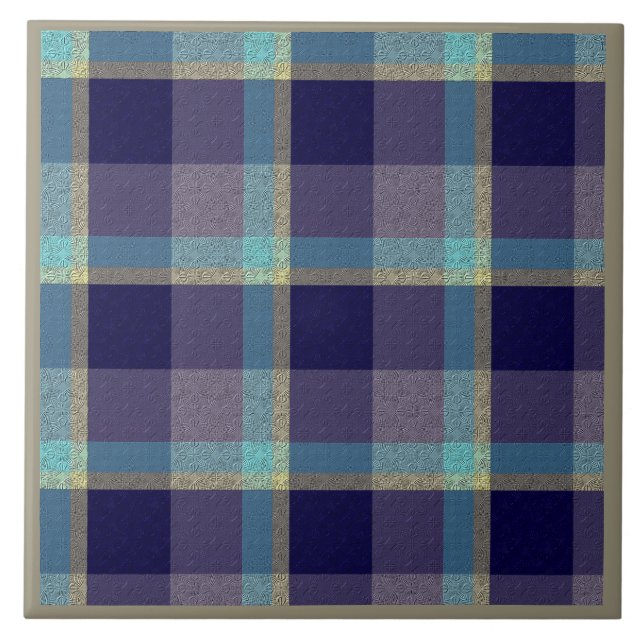 Decorative Plaid Ceramic Tile (Front)