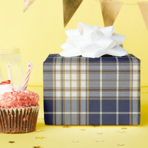 Decorative Plaid Faux Fabric  Wrapping Paper Roll