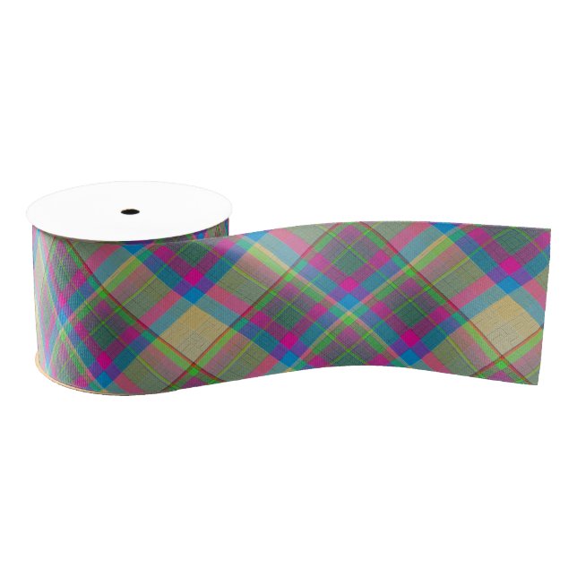 Decorative Plaid Grosgrain Ribbon (Spool)