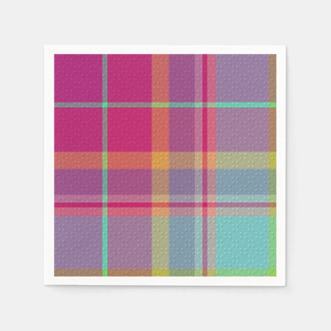  Decorative Plaid Napkin (Front)