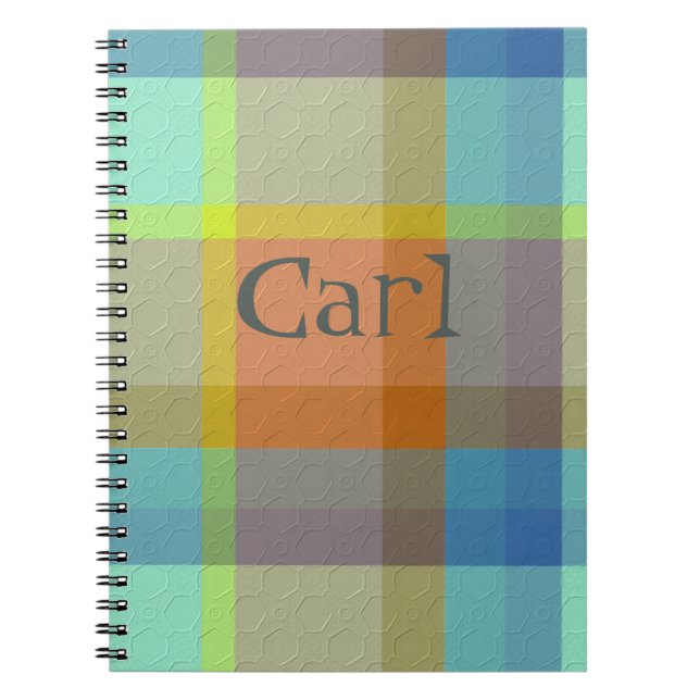  Decorative Plaid Notebook (Front)