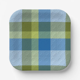  Decorative Plaid Paper Plate