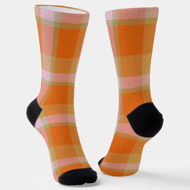  Decorative Plaid Socks (Angled)