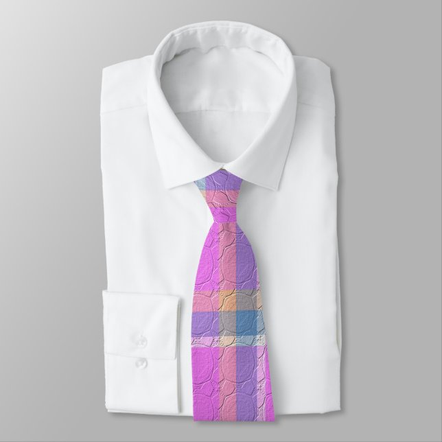  Decorative Plaid Tie (Tied)