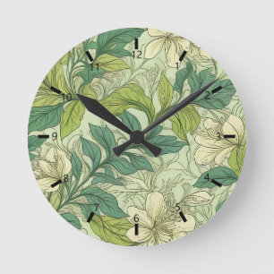 Decorative plant art 5-1-2 round clock