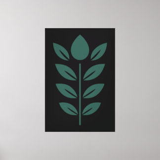 Decorative Plant Wall Art Stretched Canvas Print 
