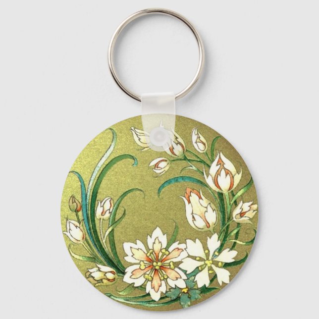 Decorative plants and flowers - Love Green Key Ring (Front)