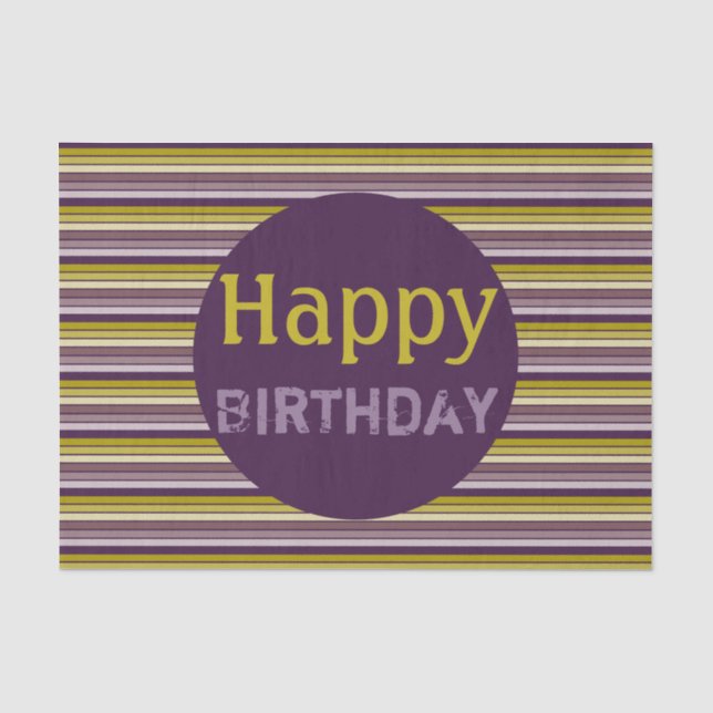 Decorative Plum and Gold Tissue Paper (Front)