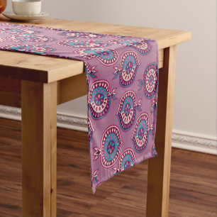 Decorative Pomegranate Pink Pattern Short Table Runner