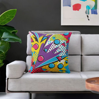 Decorative Pop Art Throw Pillow
